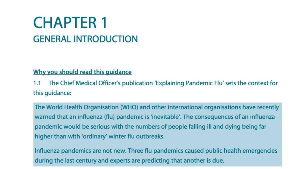 2006 "The World Health Organisation (WHO) and other international organisations have recently warned that influenza (flu) pandemic is ‘inevitable’."  https://egfl.org.uk/sites/default/files/health_safety/FullGuidance.pdf