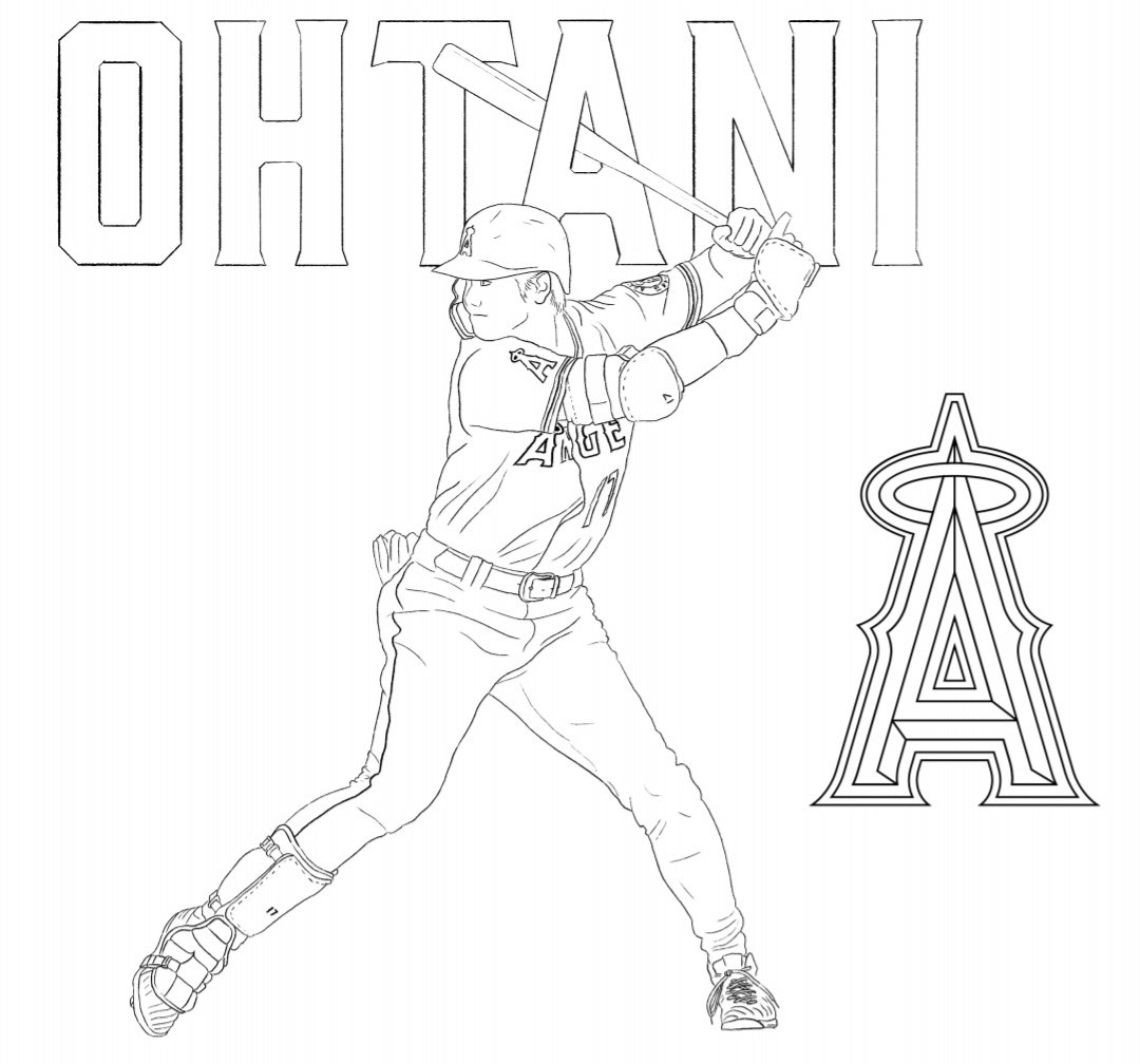 ながぼー On Twitter オオタニ塗り絵 公式サイトよりダウンロード出来ました Https T Co Uyfzpmhgvd 大谷翔平 Shoheiohtani Thehaloway Laa Angels Mlb Lovefighters 日本ハムファイターズ Https T Co 2dnnynfnao
