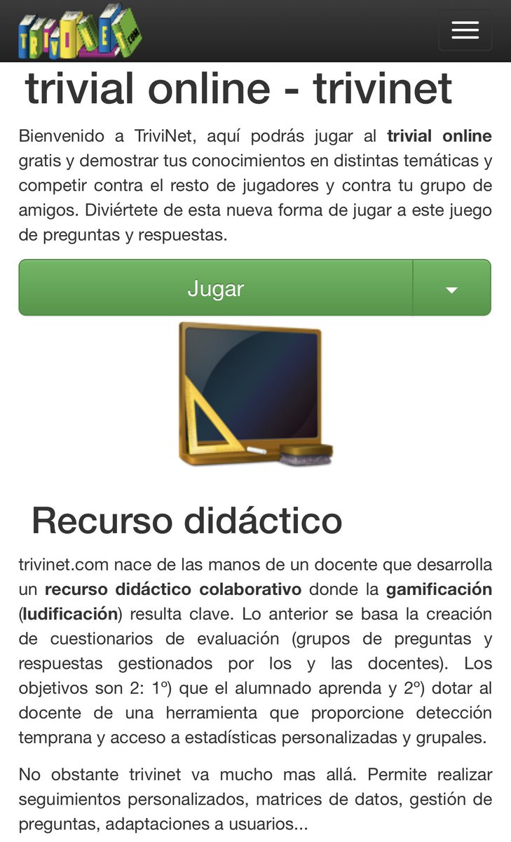 La gamificación en DUA: Trivinet