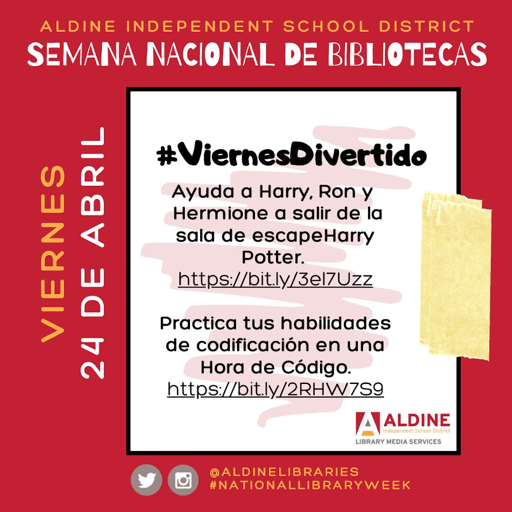 AldineISD's tweet image. It’s #FunFriday! Let’s see your coding skills! #AISDNationalLibraryWeek #AldineAtHome