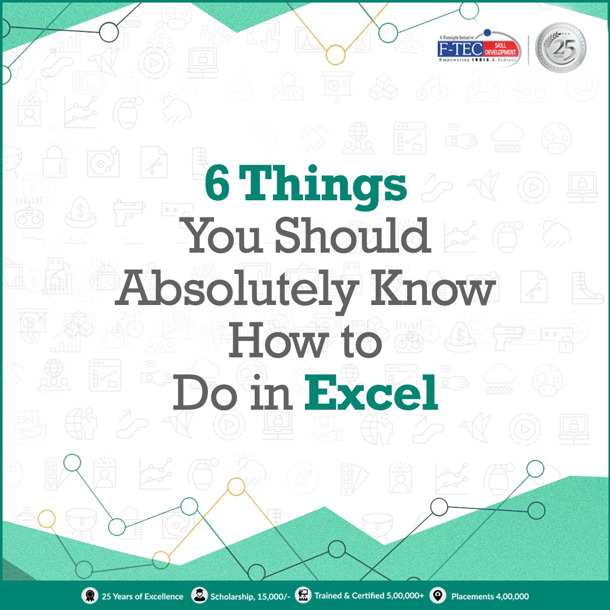 FTECOnline's tweet image. Whether you’re a total newbie or an established expert. Here are six things you should absolutely know how to do in Excel (and, trust us, you’ll be glad you do!).
goskills.com/Excel/Articles…
#FTEC #AdvancedExcelCertification #LearnAdvancedExcel #SkillIndia #FTEC25
