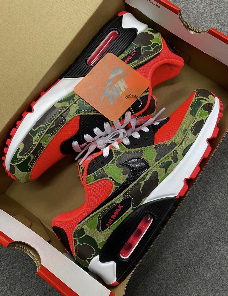 reverse duck camo air max 90 raffle