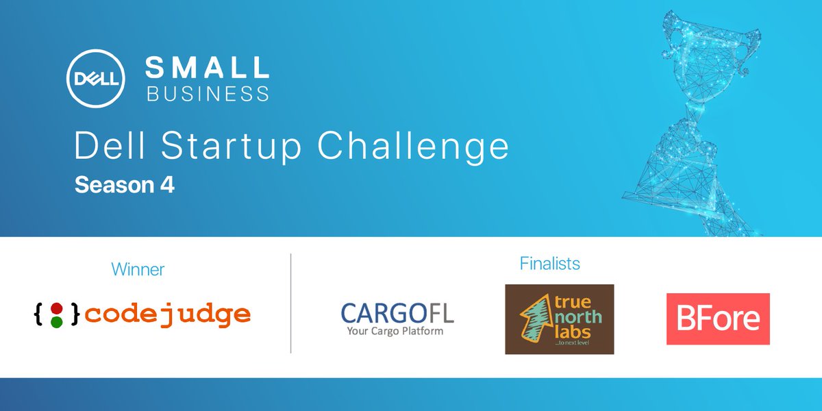 YourStoryCo's tweet photo. It was an action-packed season with over 500 entries competing for the top prize of the Dell Startup Challenge Season 4. After much deliberation from our esteemed jury, we’re happy to announce the well-deserving winner &amp; the finalists:

@code_judge @MoneycalcN @bfore_in #CargoFL https://t.co/yWEVJPvDal