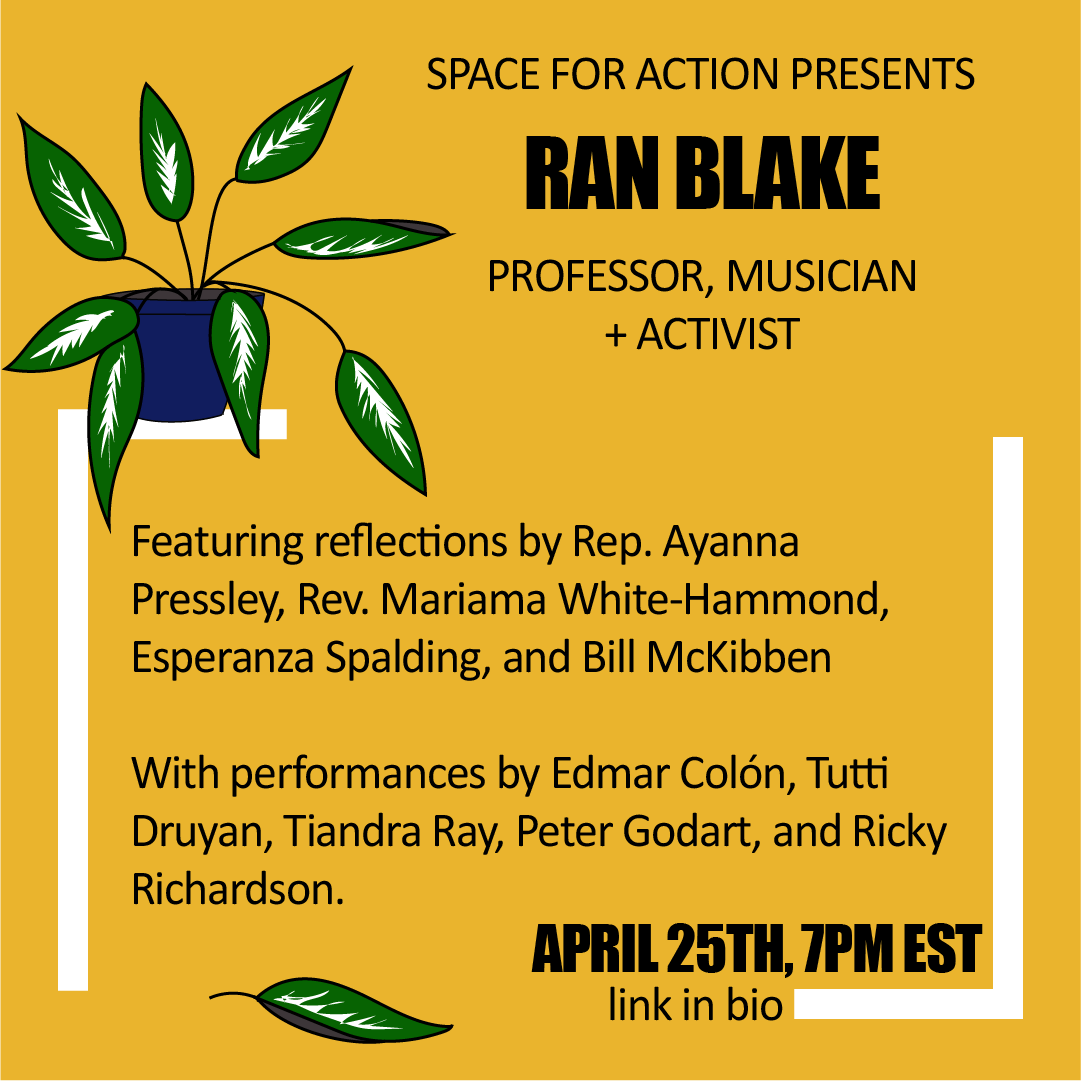space4action's tweet photo. Artist Spotlight for "Space For Action: Rebuilding a Sustainable World" - Ran Blake! NEC professor, composer, pianist, an originator of Third Stream Music. Sat, 4/25 at 7pm EST. Register Here: https://t.co/EfGOWgUcFI
 
#jazz #jazzpiano #EarthDay2020 #spaceforaction #ranblake #NEC https://t.co/KuPVkVAHiQ