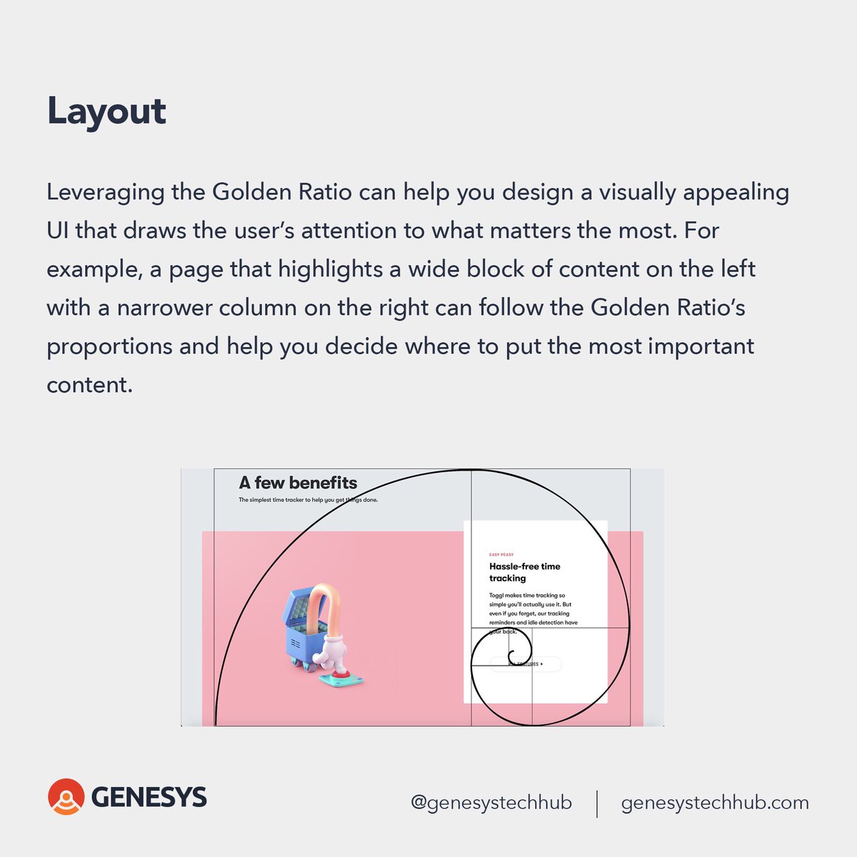 Now you know all there is about Golden Ratios. How do we use Golden Ratio in design? #weAreGenesys  #GoldenRatio  #DesignWithMong  #designthinking