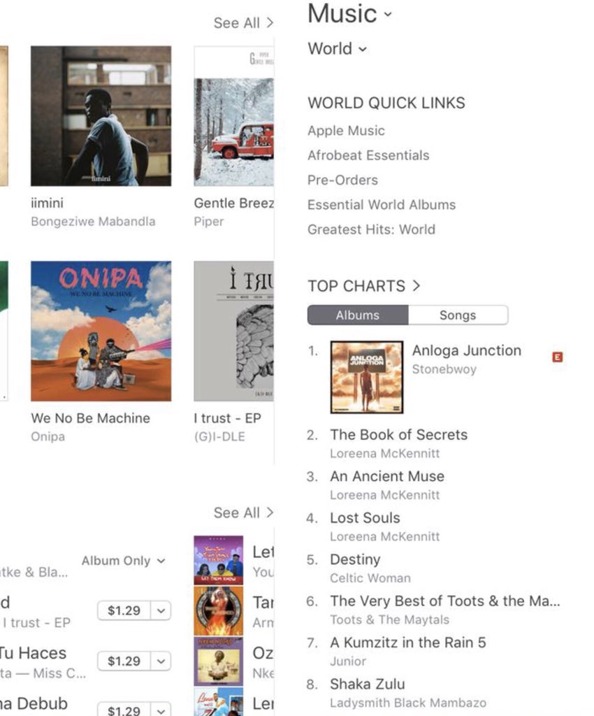 ceoleeparsons's tweet image. Congrats king @stonebwoyb number 1 on world music albums and already #27 worldwide on iTunes and growing! #AngolaJunctionAlbum #dittodistributed