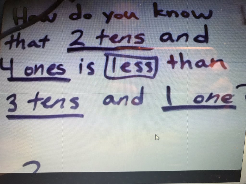 SummitHallRS's tweet photo. Using place value to explain why 30 is more than 29 #mathlanguage #explainingourthinking https://t.co/Xo5mnWKDLI