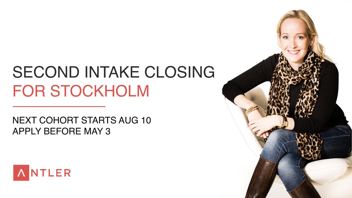 Got a smart company idea that you want to bring to life or a passion to become the next world-class entrepreneur? Apply to the global startup generator @Antlerglobal in Stockholm before May 3 to and make it happen! bit.ly/2RSSFEo #entrepreneurship #innovation #sthlmtech