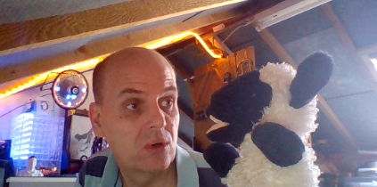 The_Mad_Robot's tweet photo. Loving your "Russell Howard Home Time" keep it up. I'm having to work from home in my  Attic/Lab/Man Cave while on lock down. Atleast I get to talk to the locals living in my attic

(This lockdown isn't having an effect on my mental health honest!! ) Note: I'm the 1 on the left https://t.co/LftnD1Jya1