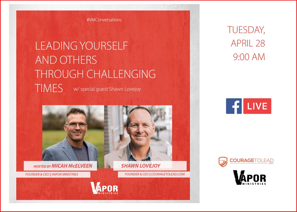 Introducing #VMConversations Episode 1-Amazing lineup coming starting with successful business leader turned MegaChurch Pastor &amp; now leadership coach our friend &amp; Vapor Ministries partner <a href="/shawnlovejoy/">Shawn Lovejoy | Business & Leadership Coach</a> from <a href="/courage_to_lead/">couragetolead</a> alongside Vapor Ministries Founder &amp; CEO @McElveenMicah