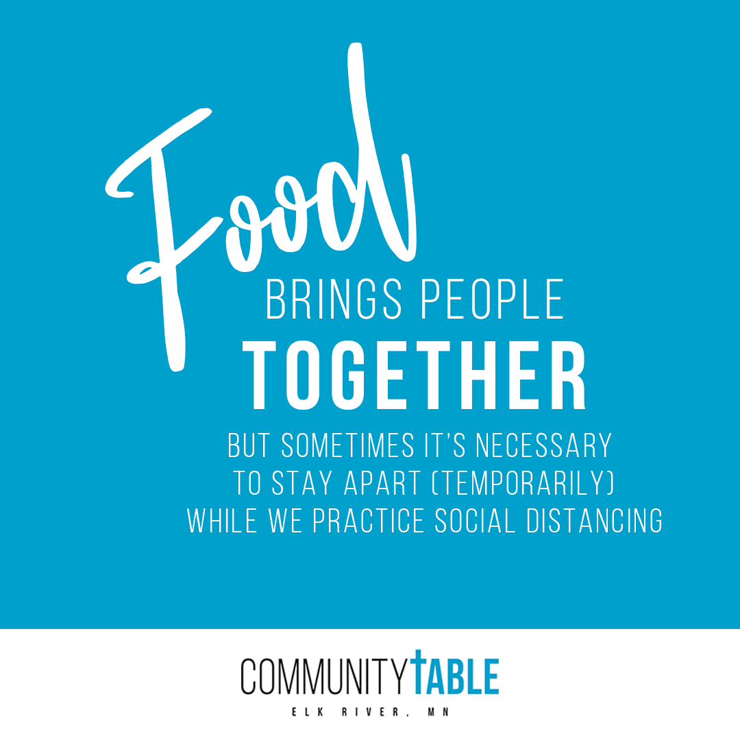 CommTableMN's tweet photo. We hope everyone's quarantine is going well. Just know we're thinking about you and we can't wait to be able to come together over a meal someday soon! #CommunityTableMN https://t.co/FvrR2eQ9yh