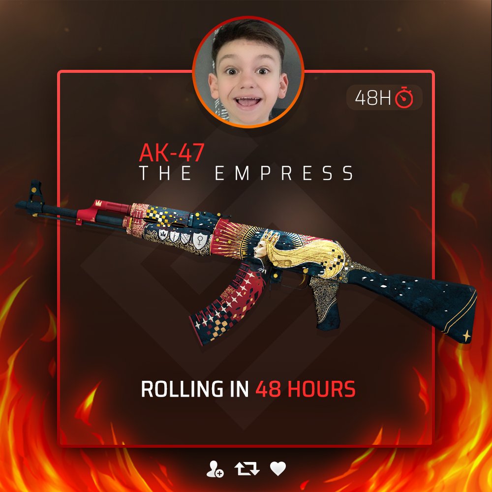 yungshapez's tweet photo. 🎁 $45 AK-47 | THE EMPRESS GIVEAWAY

Enter now:
- Retweet
- Follow me &amp; @Blazerlive 
- Tag a friend

⏰ 48 HOURS - GOOD LUCK! https://t.co/IYU7lqY8rE