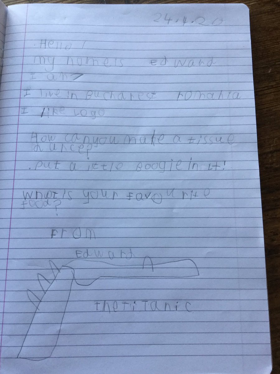 BSB_KS1's tweet photo. Thinking of others during lockdown, we have written to residents of the Chocolate Works Care Village in York, UK. @BSB_KS1 @britishschoolro #WeCare https://t.co/lSnMULQmEJ