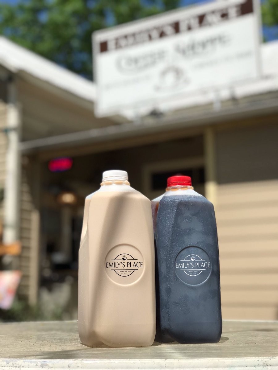 emilysplace's tweet photo. The wait is over....we now offer 1/2 gallons of our Emily’s Signature Iced Coffee and our House Cold Brew. Call to order yours today! 210-267-5570 https://t.co/2ASgBUoZXd