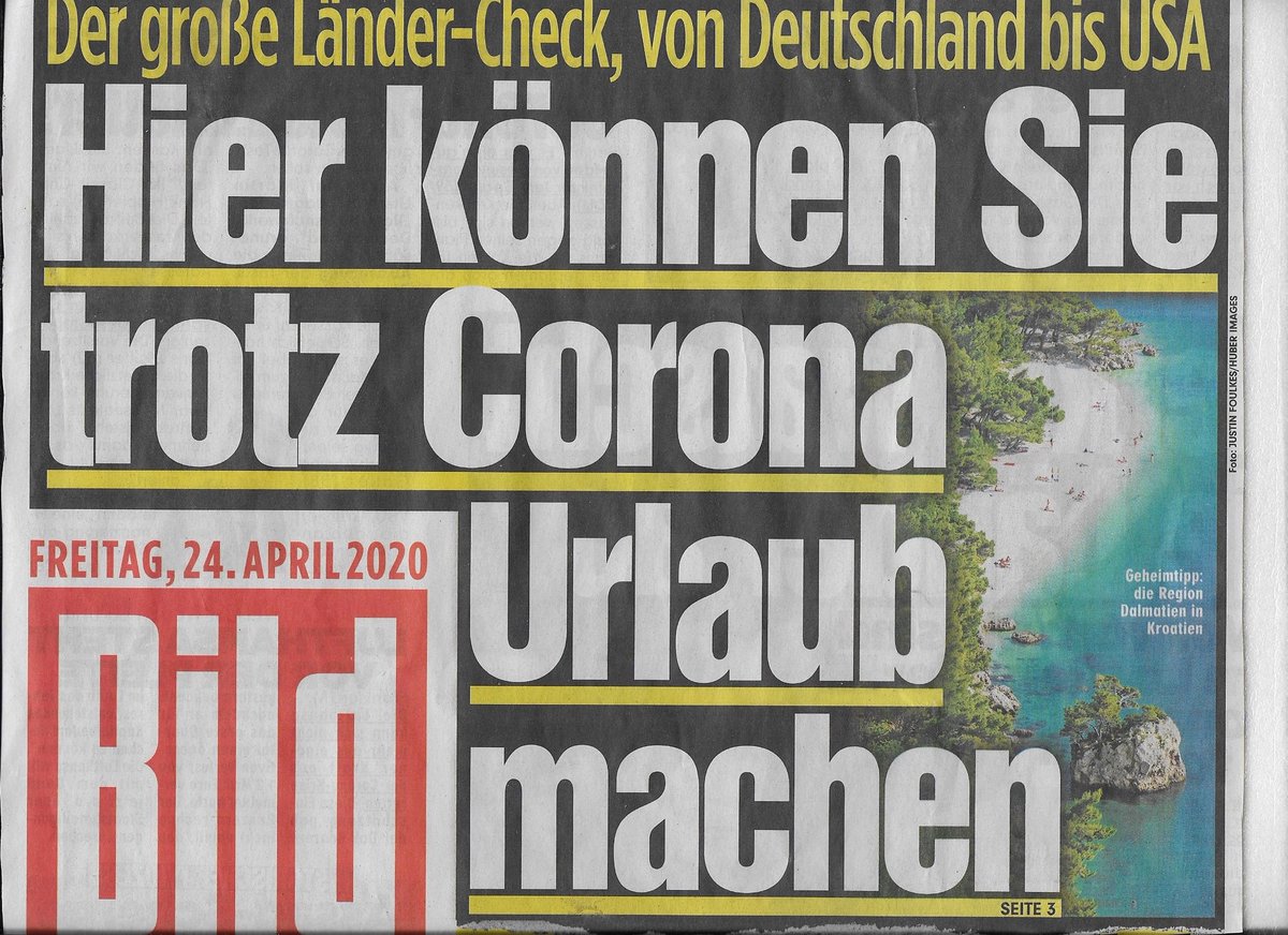 Visit Brela Today On The German Bild Magazine Cover Brela Is Representing Croatia As An Ideal Destination For Your Summer Vacation Despite The Covid 19 Epidemic Good Choice Since Brela Has