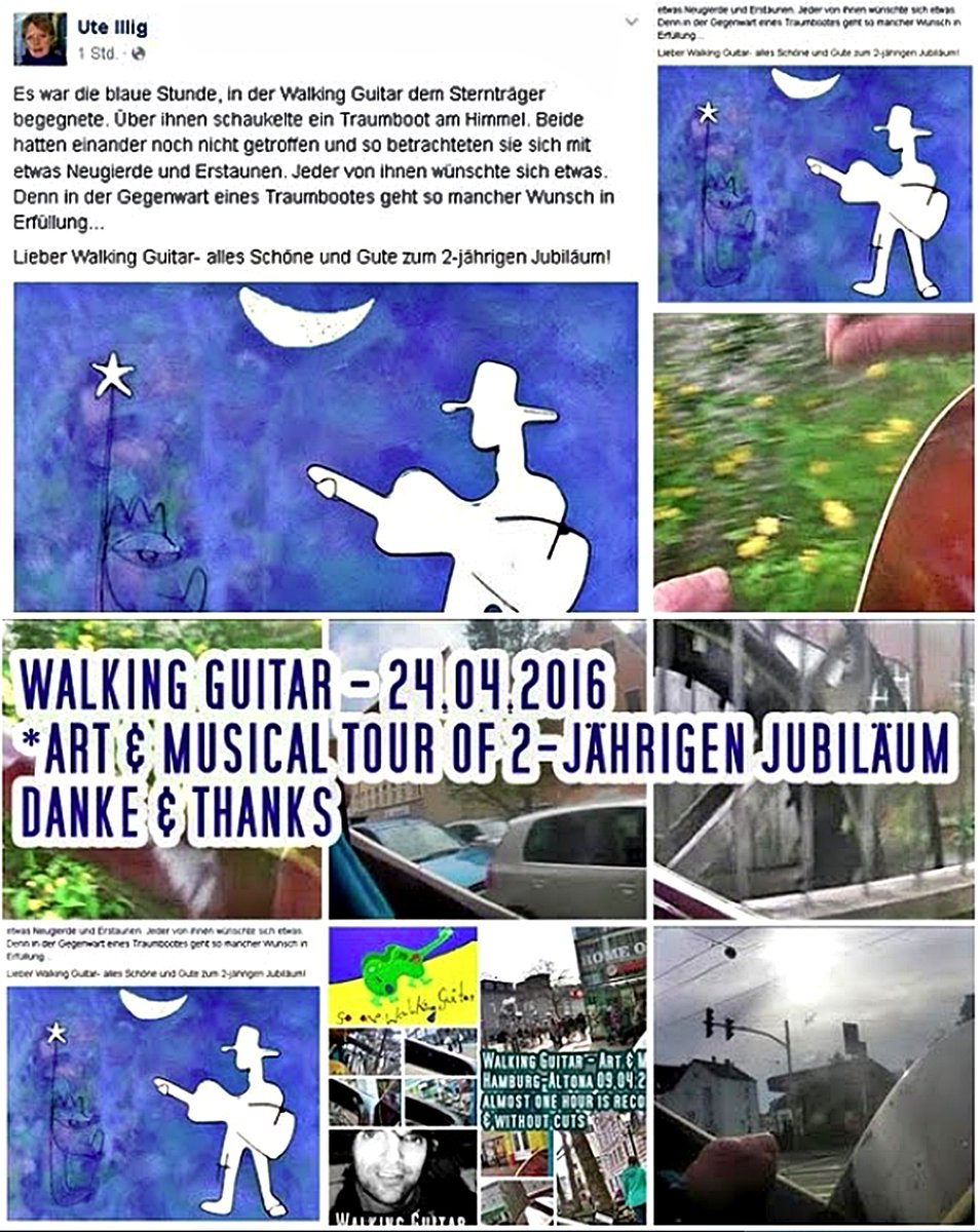 walking_guitar's tweet image. ▶️ youtube.com/watch?v=NrNoOB… #24april 🎸 🎤 🎵 📹
#WALKING #GUITAR * 24.04.2016 * #ART UND MUSICAL  
TOUR #HEUTE ZUM 2- JÄHRIGEN JUBILÄUM ! * _cuts

ja 2. WG #Jubilaeum #anniversary genau vor 9 jahren! 
&amp;amp; mehr about hier kein pl.. #livemakingmusic 
#konzert #unterwegs #livemusic