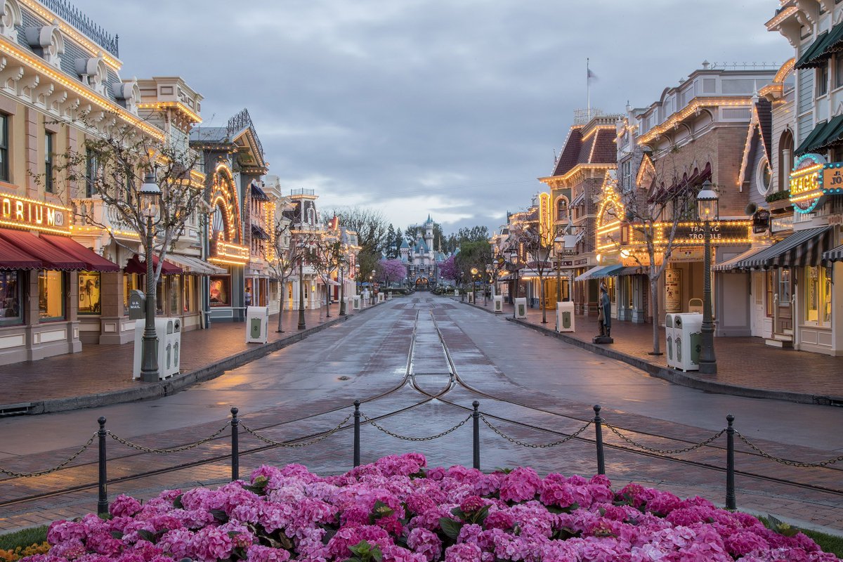 Projet qui va évidemment donner naissance à Disneyland en 1955, et qui s’ouvre sur Main Street, USA, évocation idéalisée de la rue principale de Marceline (et quand on voit la source d’inspiration, le terme « idéalisée » prend tout son sens !).
