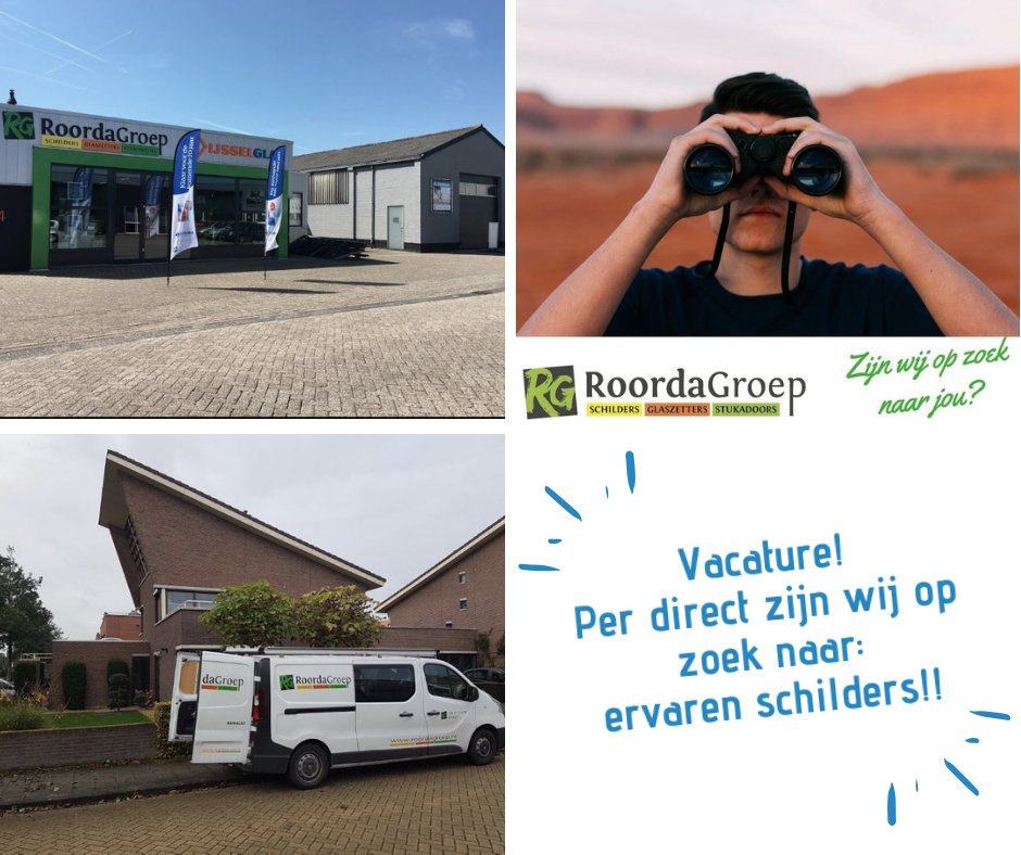 Wij zijn op zoek naar een zelfstandige schilder die ons team wil komen versterken. Ben jij die ervaren schilder met hart voor je vak en wil je ons leuke, jonge en enthousiaste team schilders komen versterken? bel ons dan op Tel. 038-3333024 of mail naar info@roordagroep.nl