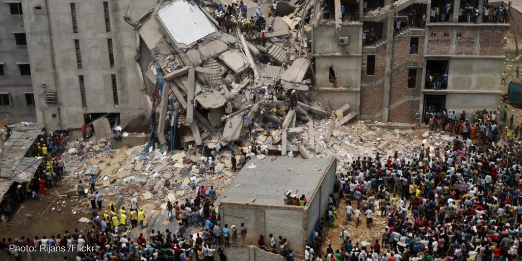 image of the Rana Plaza collapse
