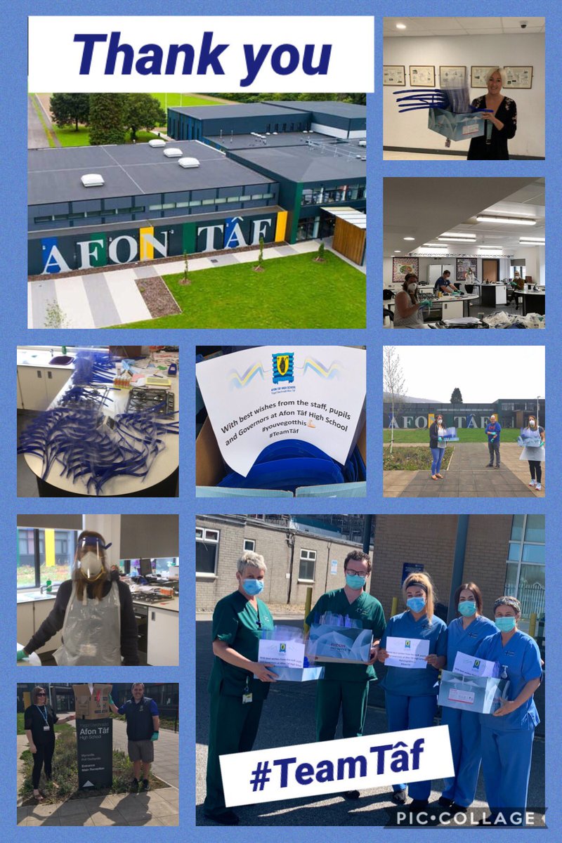 AfontafHigh's tweet photo. Yesterday was another productive day, producing nearly 140 more visors to be distributed to key workers. A huge thanks to all those who have helped raise over £6000 towards the purchase of materials. https://t.co/umDu7kIcmL