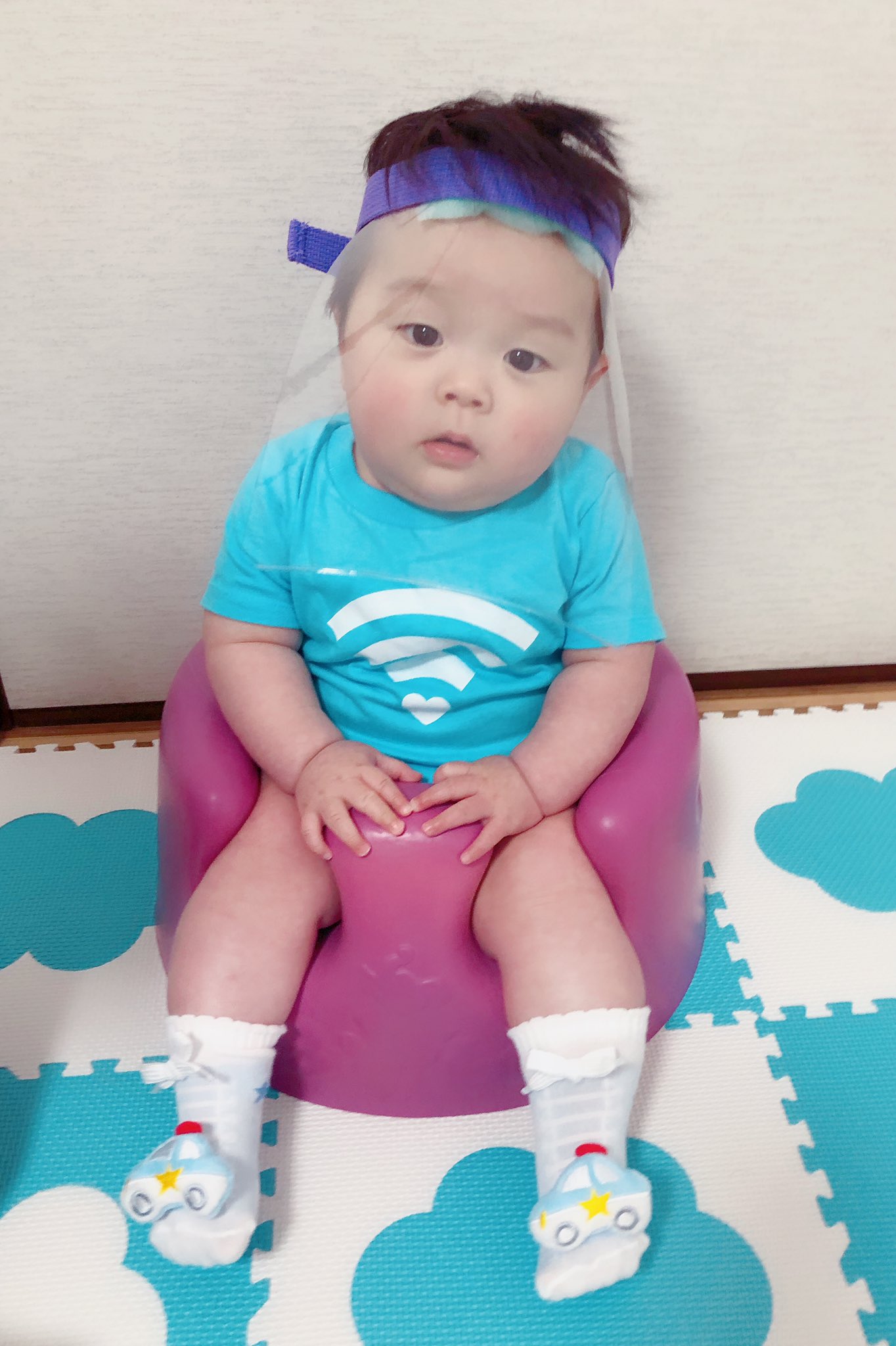 Hotel ニュー セナナン 赤ちゃんはマスクできないから 赤ちゃん 用のフェイスシールドつくりました 外出する予定は今のところないけど コロナ今後どうなるかわからないし 材料費は1つ分で割ったら129円 100均だけで揃えられます T Co