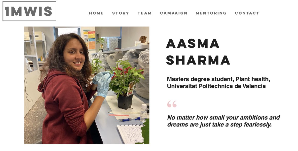 THREAD 39/51Welcome Aasma Sharma -a Masters student - who is researching into plant health. She's from a farming family & driven to study the alternatives to chemical pesticides. She's also passionate about women in agriculture.Ft & thx  @AasmaSharma  http://www.1mwis.com/profiles/aasma-sharma