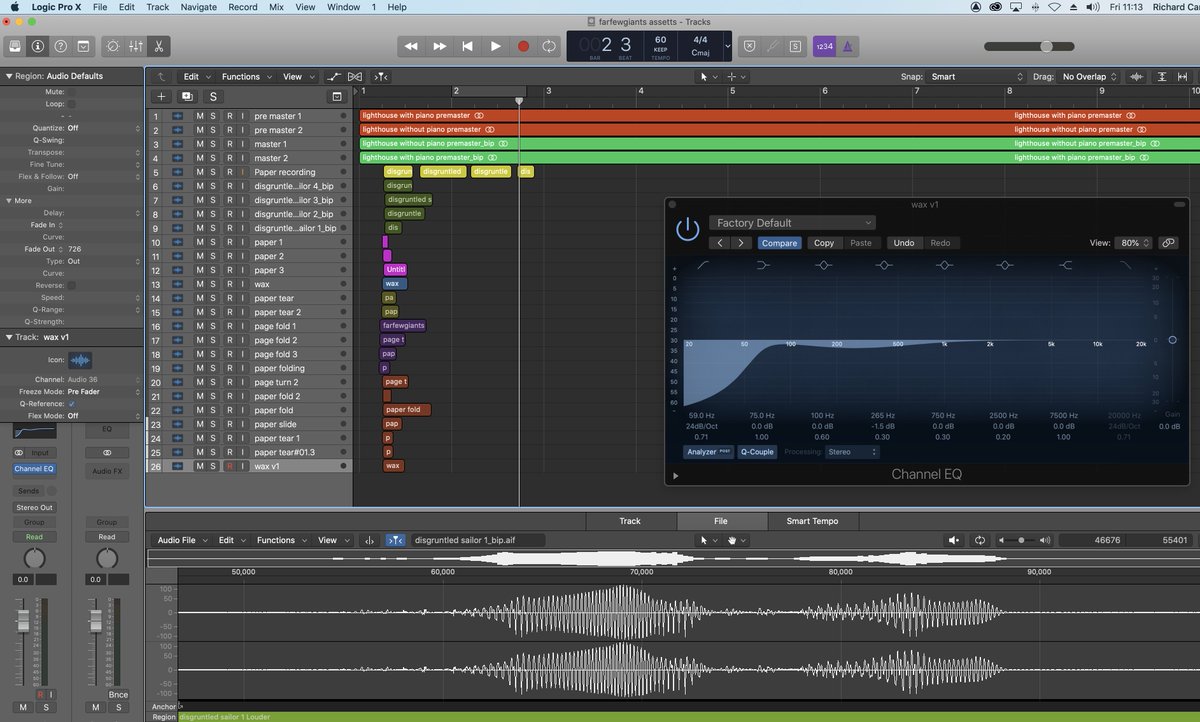 ziggidybang's tweet photo. That's a sort of #sounddesign #Friday me thinks. Working on some assets today.

#LogicProX #colourcode #gamemusic #IndieGameDev https://t.co/uW0kYPhtE0