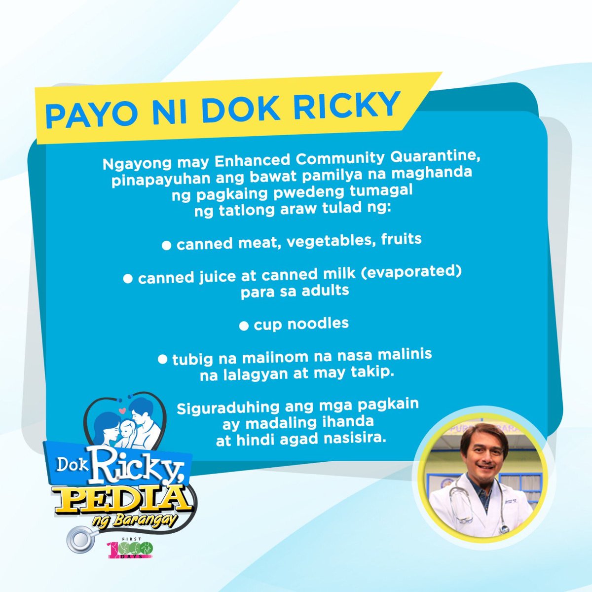 #PayoNiDokRicky sa panahon ng emergency