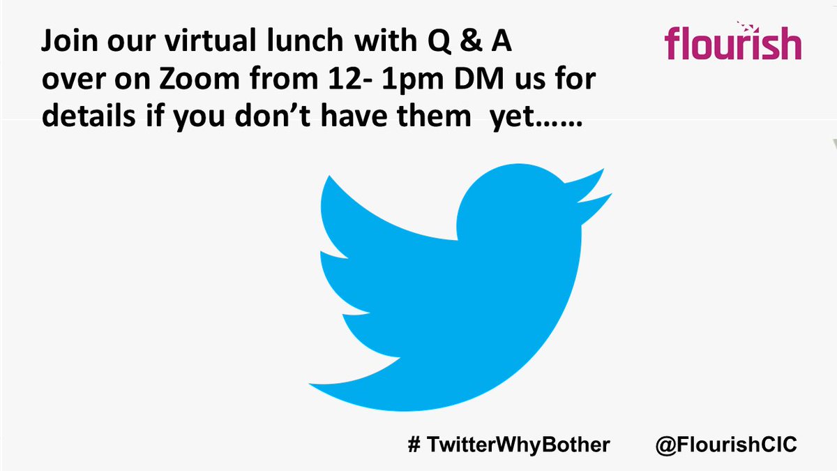 That's all for now folks - we need a breather!! Please do keep adding your tips, tricks and ideas in the #TwitterWhyBother #TwitterChat through the day... & if you can join us for lunch on Zoom (check you email for the registration link or DM us) HUGE Thanks to our contrubutors!