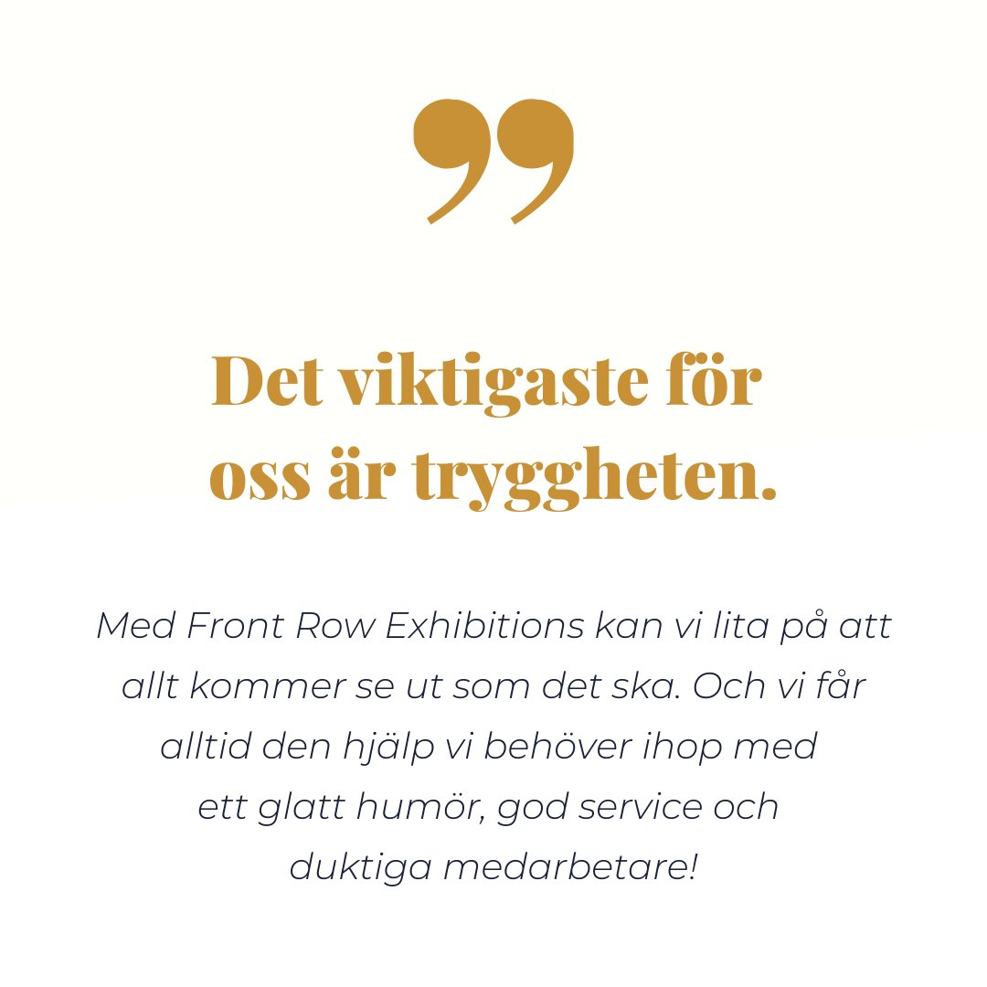 ExhibitionsRow's tweet photo. Vi är inte störst. Men vi luktar gott, kommer alltid i tid och bär INTE tubsockor 😄 Tack Sandra Harte @NordLockGroup för dina fina ord. Om du skulle ställa ut på en mässa, vilka egenskaper är viktigast för dig hos monterbyggarna du anlitar? 

#Företagarna #Småföretagare https://t.co/u8xdmWgj4F