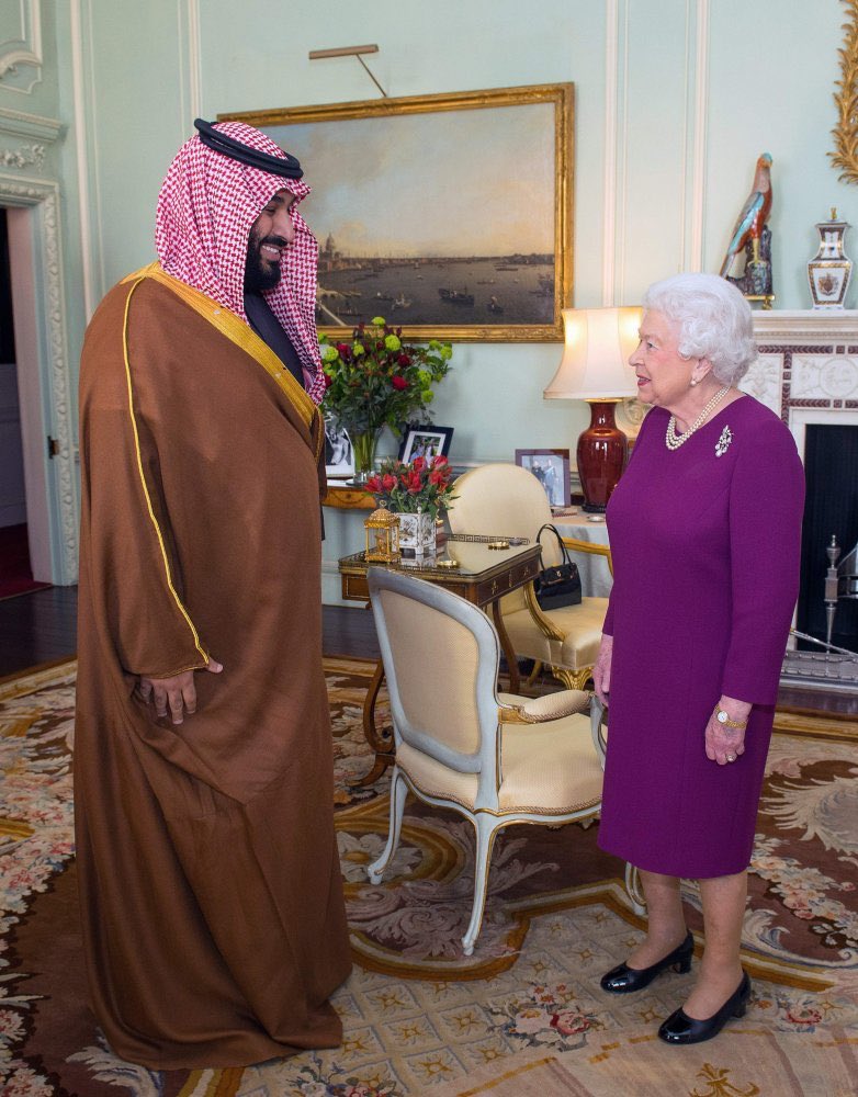 Big money, many projects, historical ties, also Queen Elizabeth is a friend of King Faisal, King Khalid, King Fahad, and King Abdullah, and now she is a friend of King Salman, and she has received Crown Prince mohammad bin Salman.  #NUFC