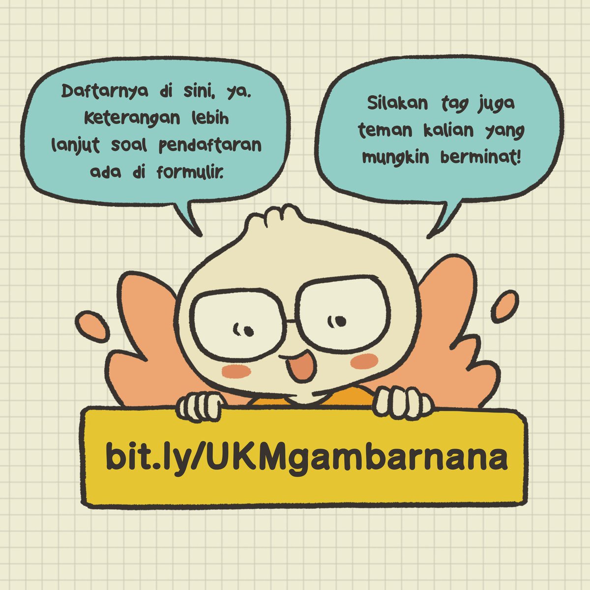 Ini gratis tanpa biaya sama sekali ya! Semoga bisa membantu walau sedikit :")
Silakan mention teman-teman kalian yang punya usaha makanan minuman. Bismillah bisa lancar ngepostnya selama 30 hari ke depan, bakal dipost di Instagram dan Twitter.