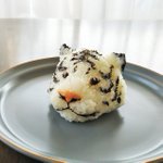 ホワイトタイガーのおにぎりがかわいい。おうち時間で作ってみたいと思う1品です。