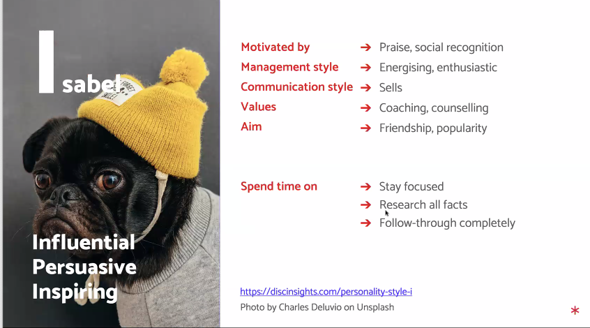 sparckhq's tweet photo. We are currently learning about the DISC personality method through the theme of pugs🐕 Which personality style do you fit into most? Darren, Isabel, Samantha or Chris?
#TheArtOfInfluencingPeople
#LeedsDigi20
#SPARCK https://t.co/g6AkBZW6Ni