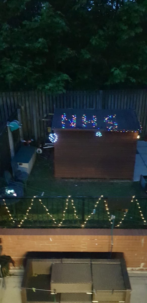 sbevins82's tweet photo. My mum and dads shed looking great #NHSThankYou @MENnewsdesk https://t.co/sd66dw5sd0
