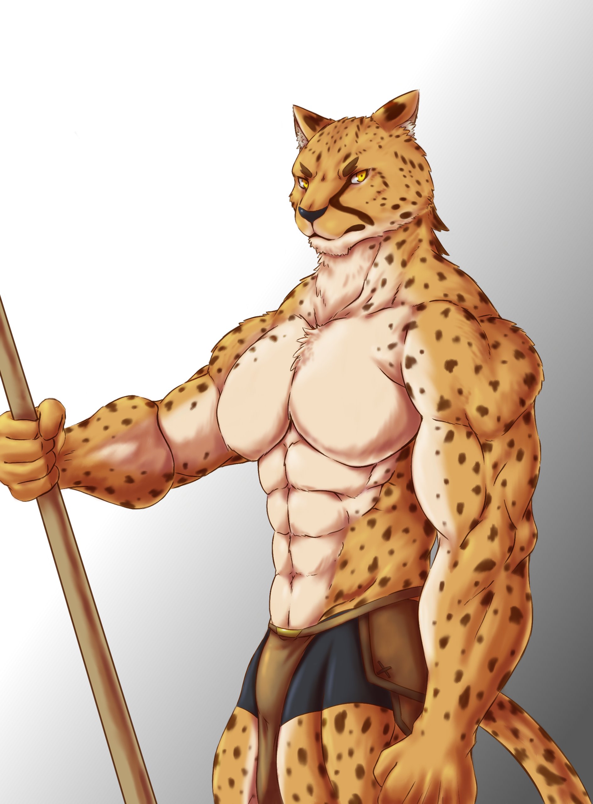 Chibikoma on Twitter: "Cheetah Warrior #anthro #kemono #muscle #art #furry  #furryart #けもの https://t.co/rUR3xec3tB" / Twitter