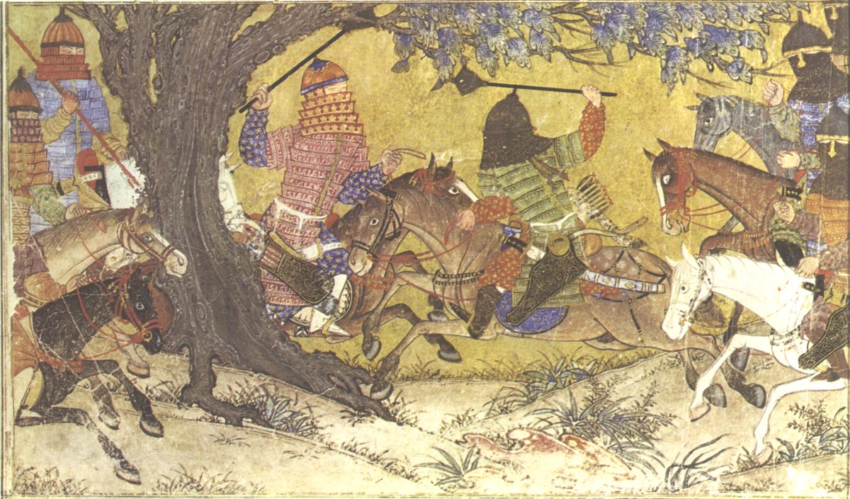 Great Mongol ShahnamehIronically the best first illustrated Shahnameh was made by the same guys who had devastated Iran: the Mongols. Or better said, their Islamized Ilkhanid successors. This should not take us by surprise though after all miniatures originated in China...