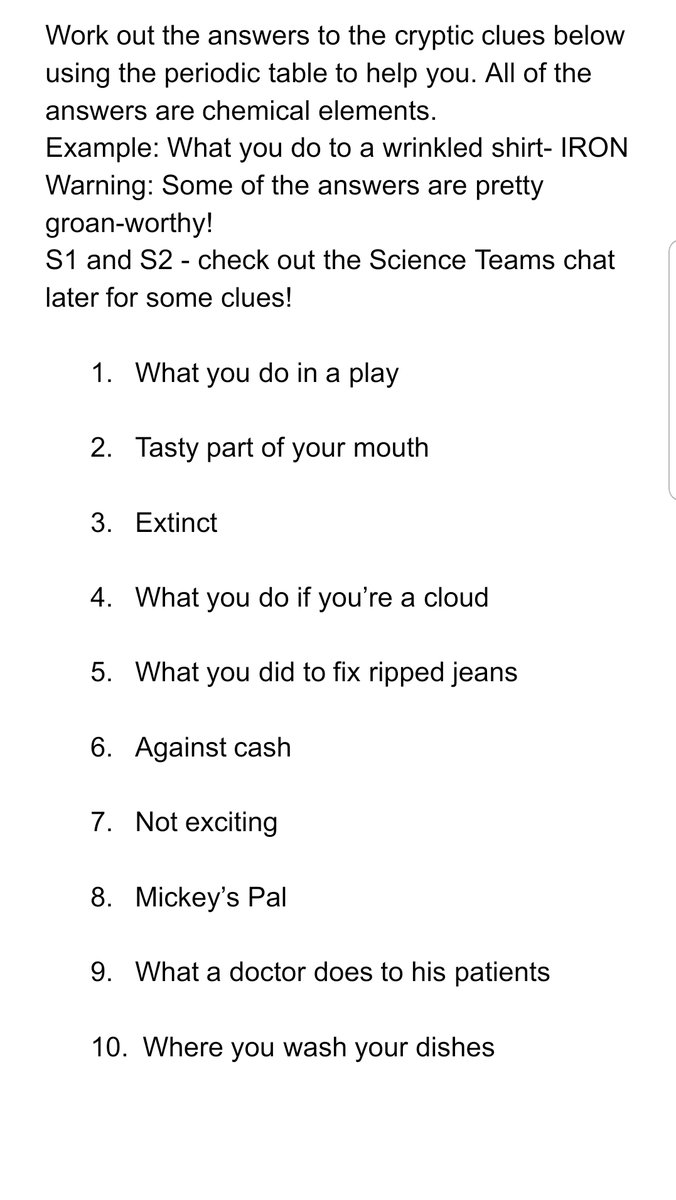 Here is this week's Fun Friday Science Challenge 😀

Send us a DM with your answers. 
Answers will be posted next Friday.

Remember to try and get the whole family involved!

Enjoy!!