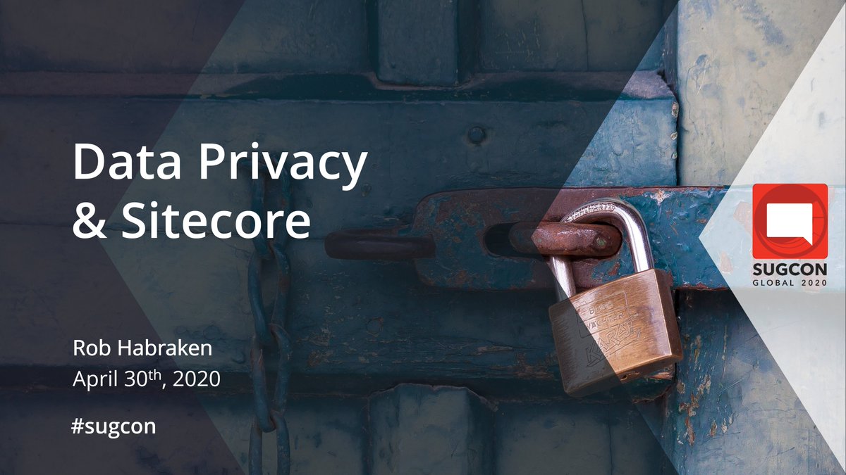 rhabraken's tweet photo. If you're interested in how to dispose PII data in Sitecore automatically in the most elegant way, compliant with your privacy policy, join my session at the upcoming Global #Virtual #SUGCON ! Demo &amp; Sitecore module included!! Register here https://t.co/nRi6xQbNIj https://t.co/6GljF7TZmq