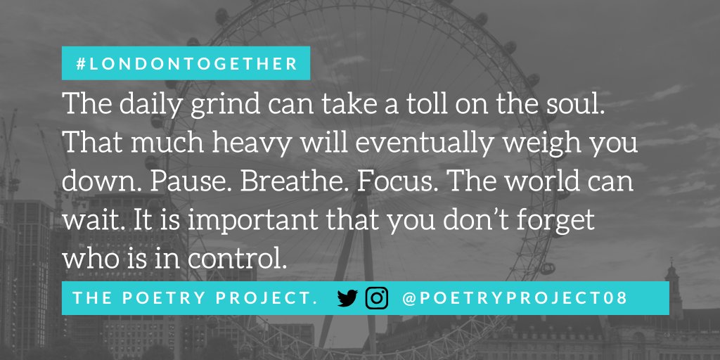 The  #LondonTogether hashtag is highlighting some inspirational stories happening right across city during the  #COVID19 lockdown.Each Friday we bring you just a few great examples from the week... alongside a few words from our friends at  @poetryproject08. [A THREAD ]
