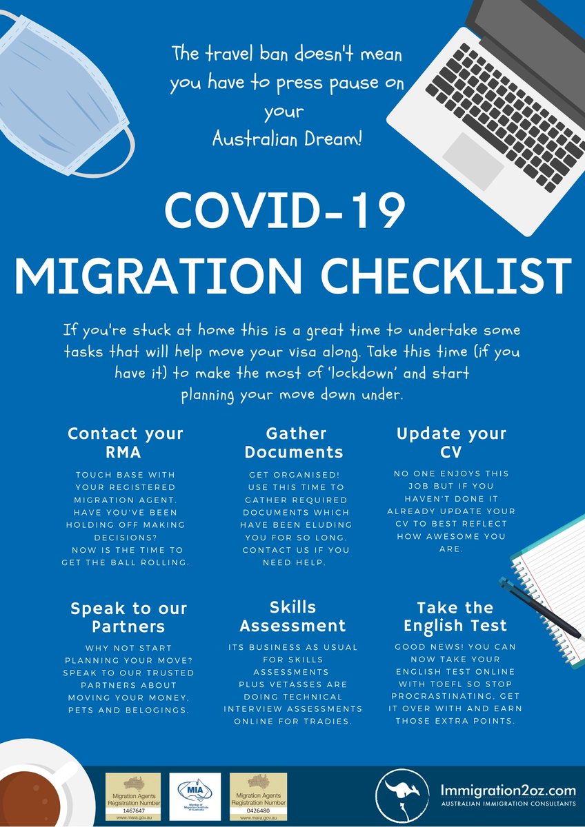 i2oz_visas's tweet photo. Don't let #COVID19 COVID-19 dash your hopes of moving to #Australia. Make the most of 'lockdown' and start planning your move down under!

https://t.co/r9YcV3u1Cr

#Australia #Immigration #Visa https://t.co/rwNPbnxpLh