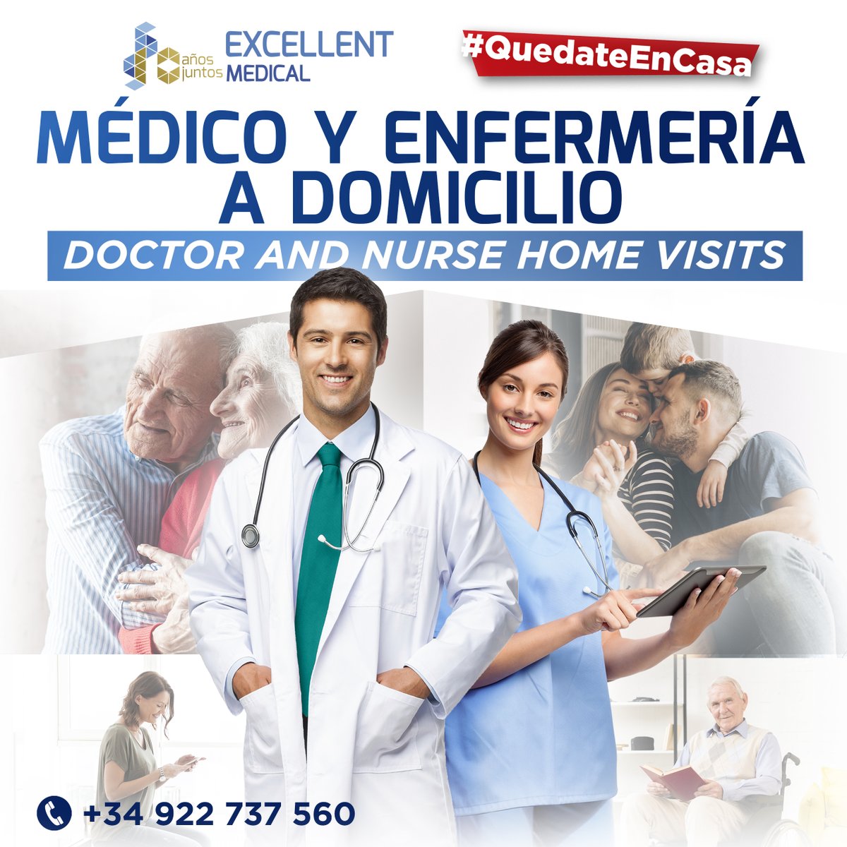 No te expongas al Coronavirus, #QuedateEnCasa , nosotros te visitamos. Do not expose yourself to the coronavirus. excellentmedical.es/medicinaadomic…