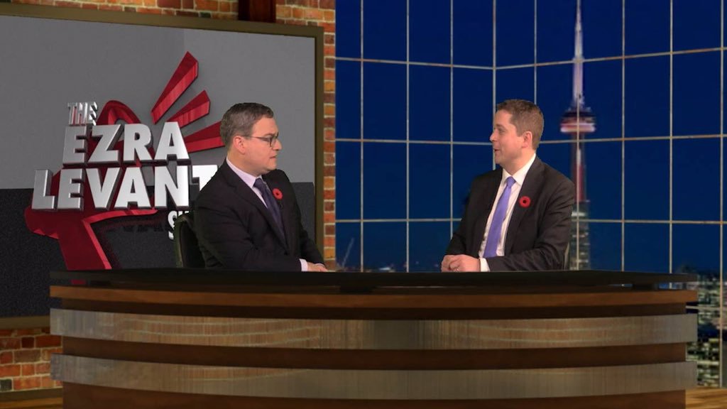 7 -  @AndrewScheer appeared on the  #altright "Rebel Media" with white nationalist Faith Goldy and right wing sh!t disturber Ezra Levant.