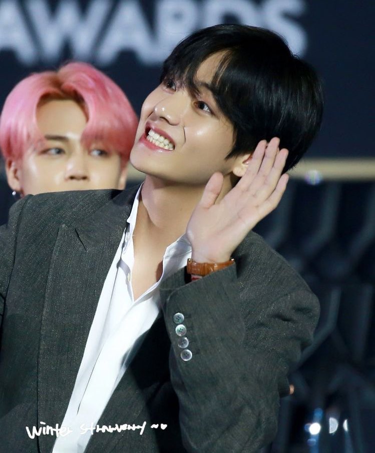 TaeTae also made an appearance at the event (ft. rare sighting of bubblegum haired Jimin)