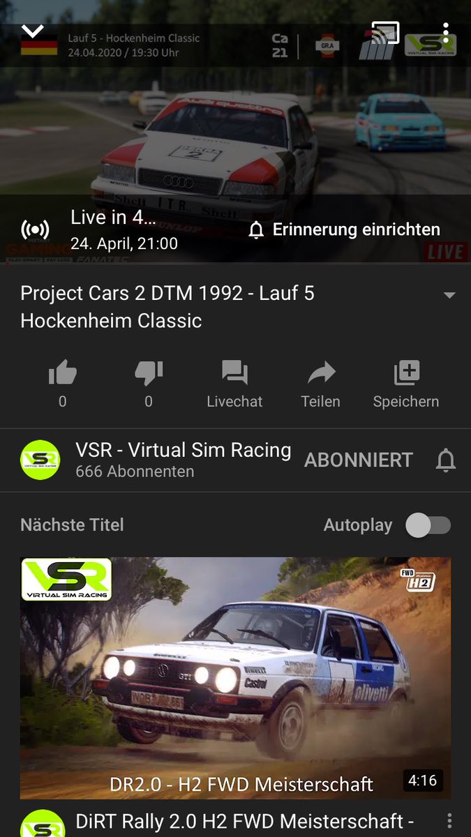 vsr_community's tweet photo. Heute Abend ab 21 Uhr findet der Livestream für das letzte Rennen der #ProjectCars2 #DTM92 statt. Aktuell führt Pfabigan die Meisterschaft mit 5 Punkten vor Cebula. Wird es der erste #PC2 Titel für den Österreich oder kann Cebula zum 11. mal eine VSR Meisterschaft gewinnen?🇦🇹🇩🇪🥇 https://t.co/JWxrngZlrZ