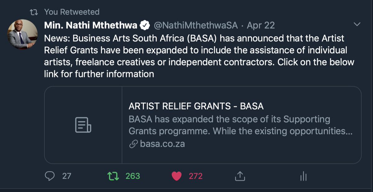 NathiMthethwaSA's tweet photo. @SouthAFilms There is relief for them. https://t.co/ak2L5lN9Qk