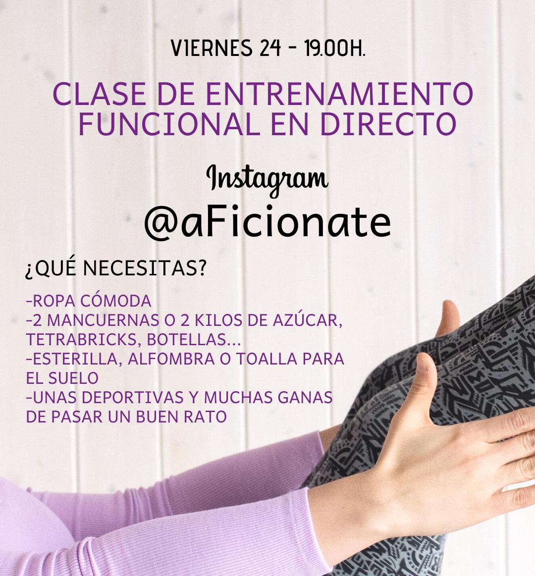 Unioncala's tweet photo. Semana virtual: Clase de entrenamiento funcional en el el Instagram de Aficionate
¿Te apuntas? https://t.co/Q49YbXgHgW