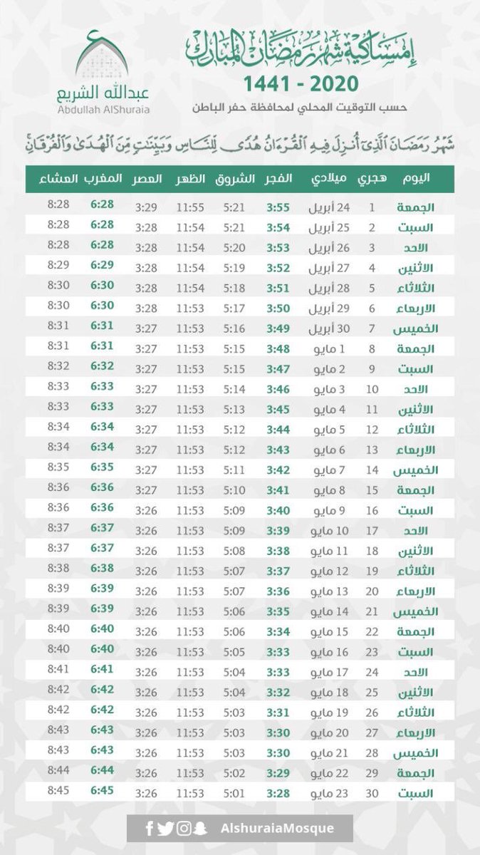 اذان الفجر الحفر الباطن