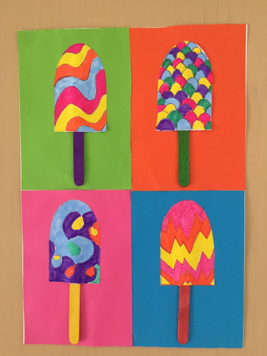 clairec1970's tweet photo. Well P7b here’s my Pop Art Popsicle created with the help of  @MissLCardle . Looking forward to seeing yours @CTKPSchool https://t.co/fC9tO7Ta5G
