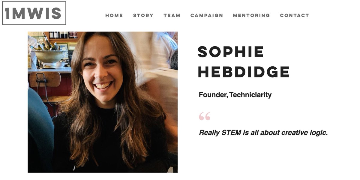 THREAD 43/51 Oh hey Sophie Hebdidge - Founder of Techniclarity - which teaches female founders tech know-how to scale their businesses. She's a serial founder & reminds us about the power of collective problem solving! Ft & thx  @sophieheb  http://www.1mwis.com/profiles/sophie-hebdidge